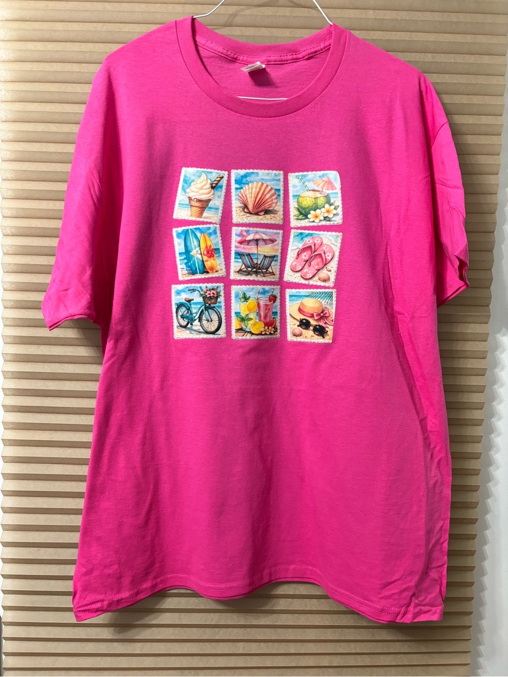 NEW size XLHot Pink Beach Patch Graphic Tee